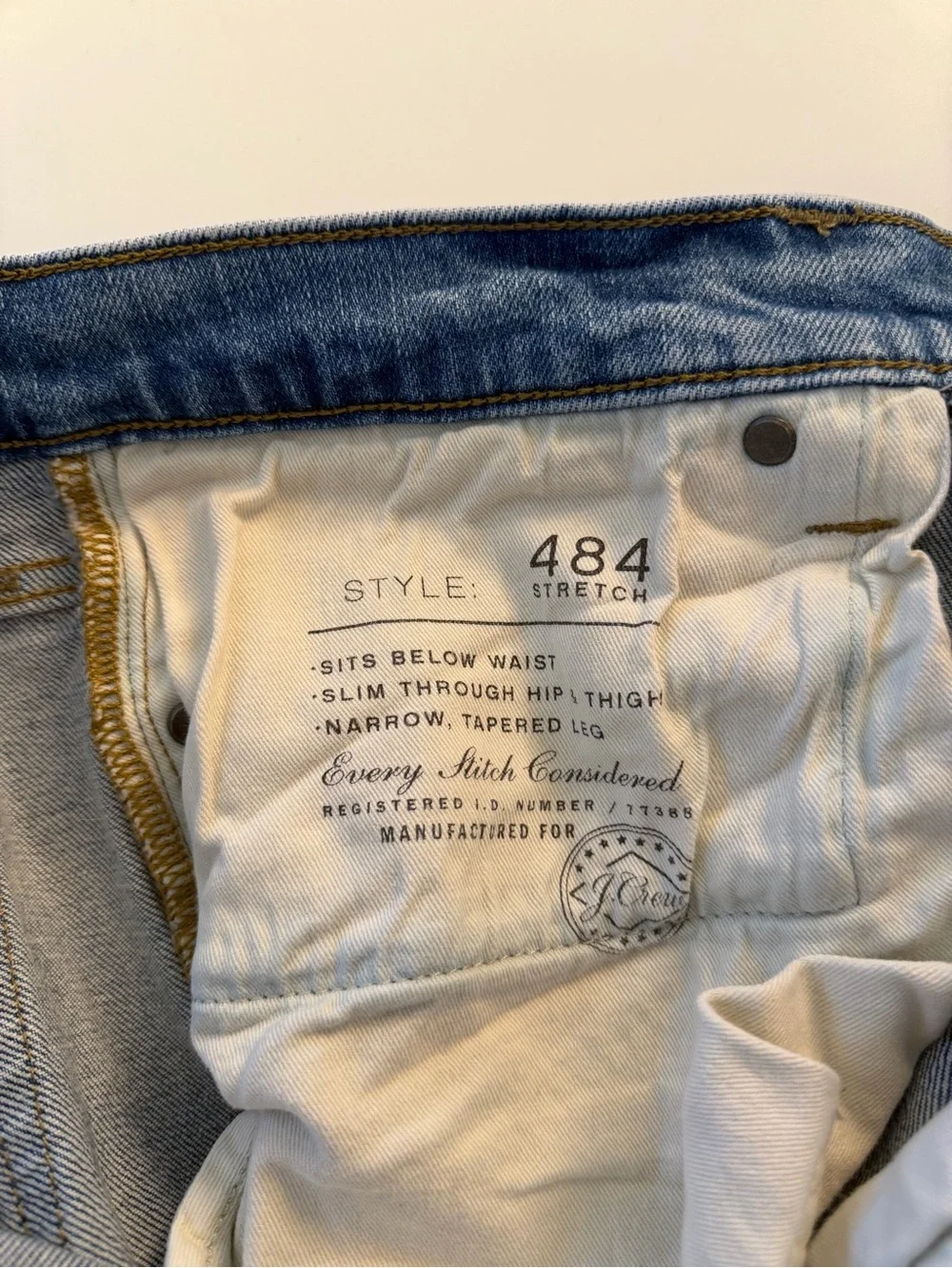 J. Crew Men's  484 Slim Fit Japanese Kaihara Denim Jeans in Size 33 x 30